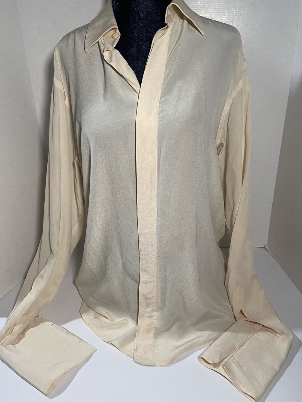 Vintage le camicie di PLAY 100% Silk Shirt-Imported